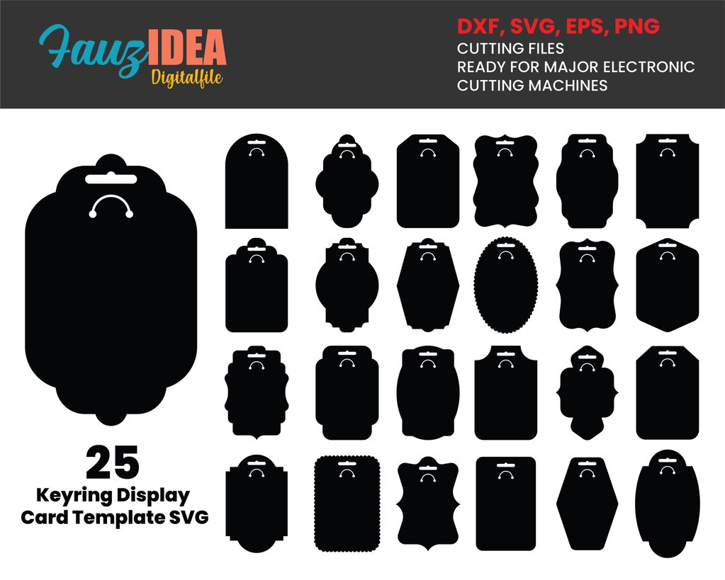 50 Keychain Svg Files SVG PNG EPS DXF Files – Keychain SVG Cut Files